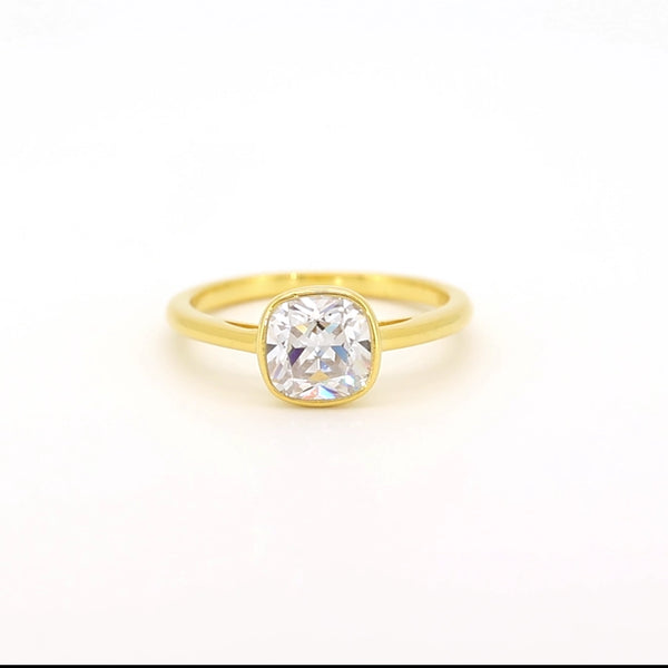 Cushion Solitaire Ring