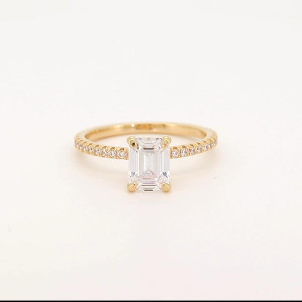 Hidden Halo Pave Ring