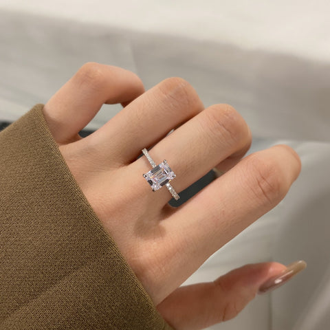 Hidden Halo Pave Ring