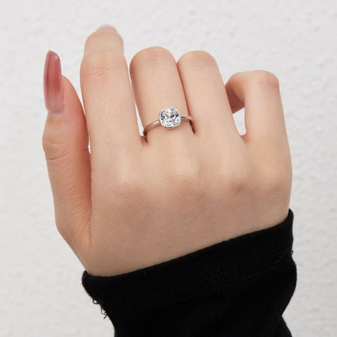 Cushion Solitaire Ring