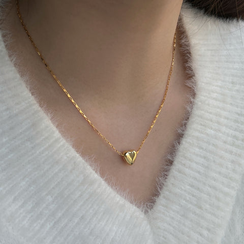 Floating Heart Link Necklace