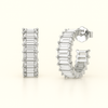 Baguette Arc Huggie Earrings