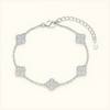 Crystal Clover Link Bracelet