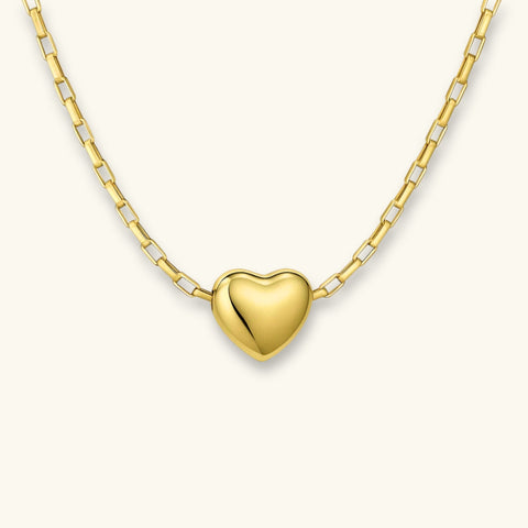 Floating Heart Link Necklace