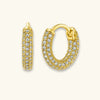 Pavé Huggie Hoops