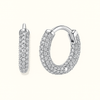 Pavé Huggie Hoops