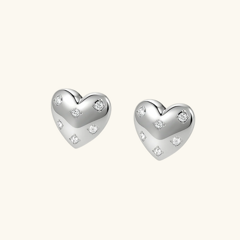 Starlit Heart Studs